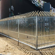 Hot Dipped Galvanized Triple Point Spear Curved Top W Pale Steel Palisade Security Fence